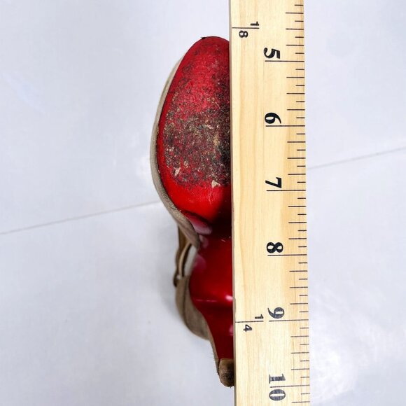 Christian Louboutin Suede Leather Carlotta Ultra High 160mm Platform Heels 35 - Picture 11 of 16